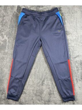Nike Tribute Jogger Pants Mens Large Red Yellow Blue Athletic Track Sportswear